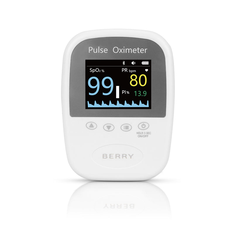 BERRY Bluetooth handheld color display pulse oximeter fit for adult, child CE FDA approved