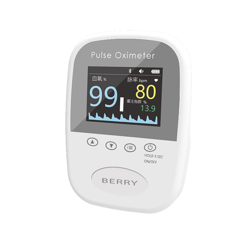 BERRY Bluetooth handheld color display pulse oximeter fit for adult, child CE FDA approved