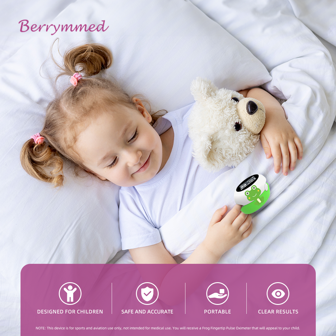 Berry Baby SO2  Cartoon look Oximeter Medical Heart Rate Blood Oxygen Monitor Berry BM20 Kids Finger Pulse Oximeter Cute mini oximeter baby oximeter 1-6 old