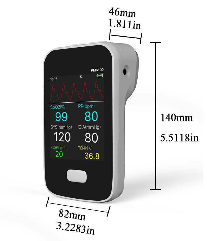 Berry Portable ecg machine Palm spo2 monitor Spo2 monitor Bluetooth Portable Multiparameters  Vital Signs Patient Monitor