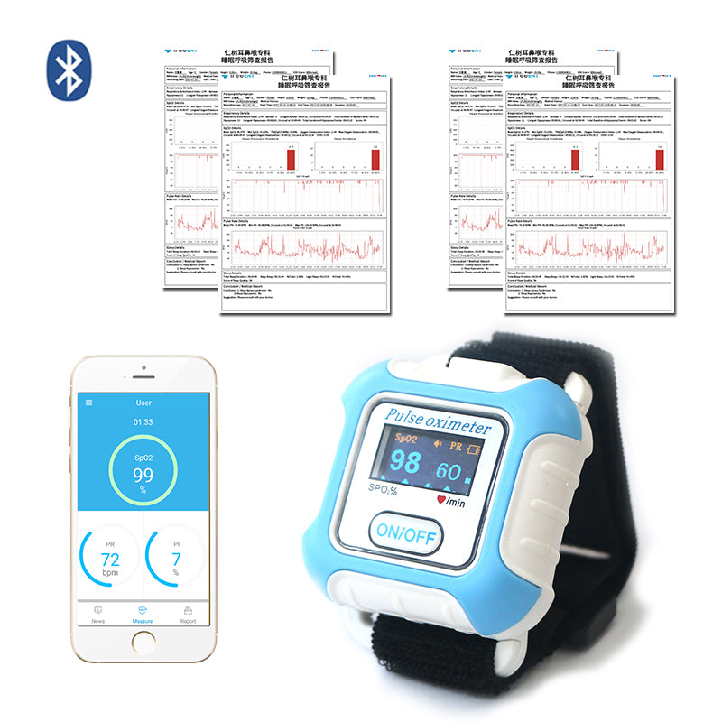 Berry BM2000A  Heart rate blood oxygen pressure sleep monitor Rate blood oxygen pressure sleep monitorWearable Sleep Screener Digital Wrist Pulse Oximeter  Measure Snoring Respiratory Rate for Adults